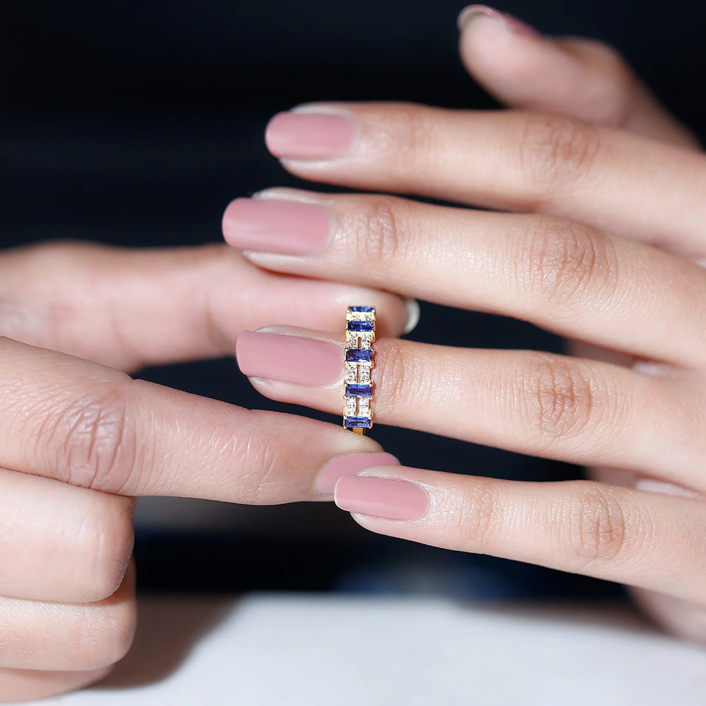14K Yellow Gold Eternity Ring with Diamond N2171