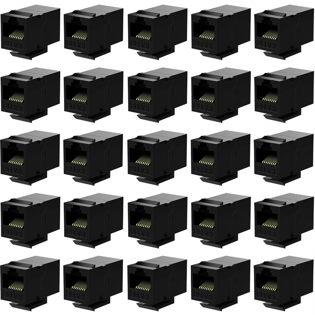 Black Cat6 Inline Coupler 6 Pack I263228