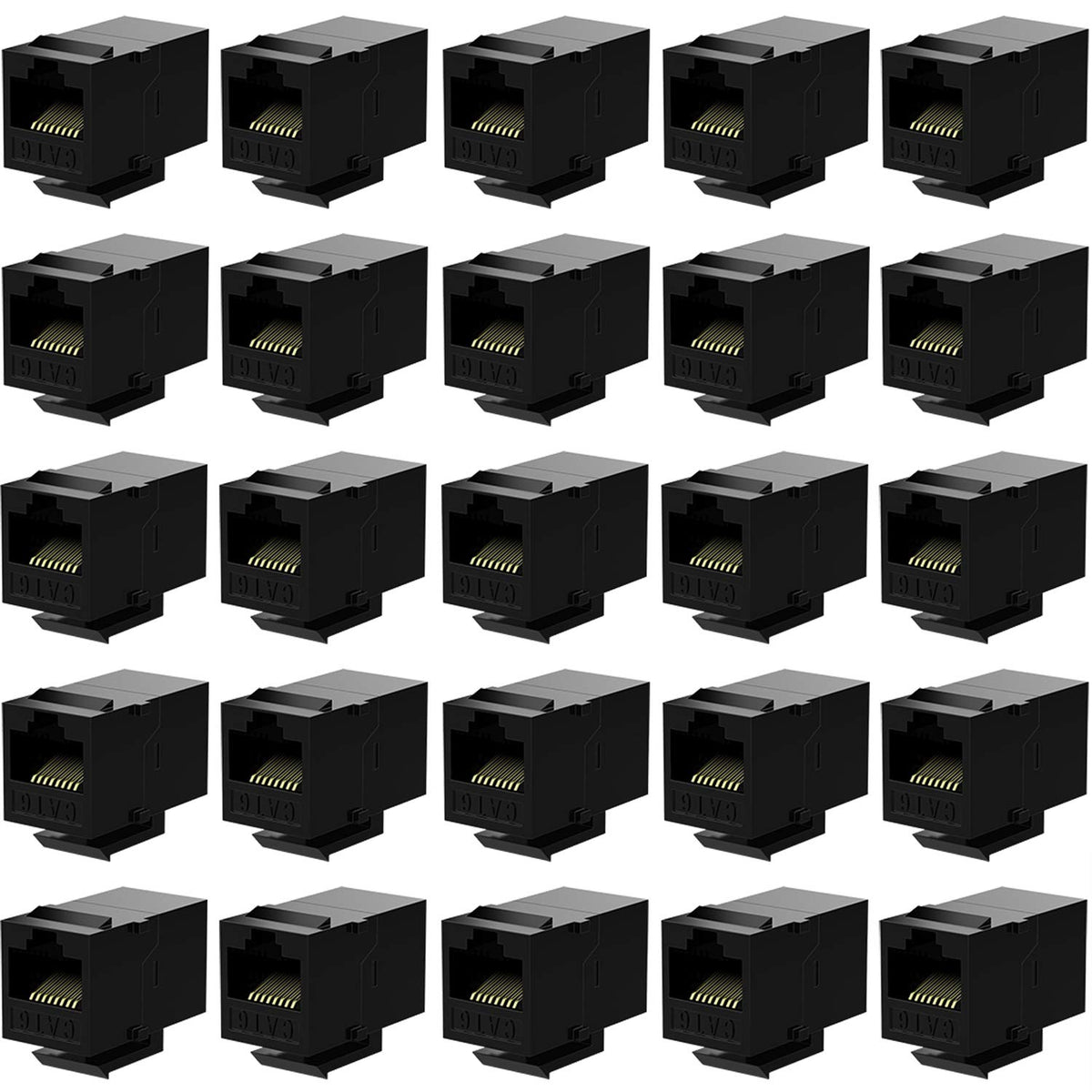 Black Cat6 Inline Coupler 6 Pack I263228