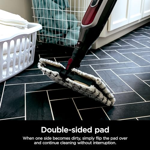 White Steam Mop with 2 Washable Pads I627