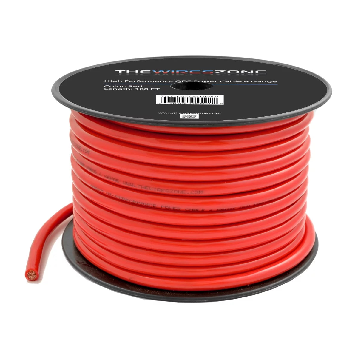 4 Gauge 100ft Oxygen-Free Copper Power Cable X3010