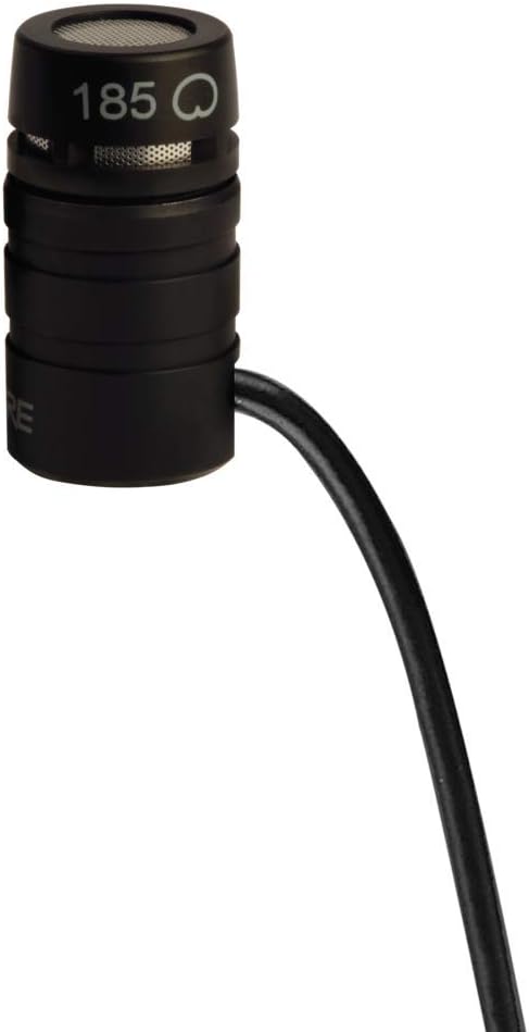 Black Cardioid Condenser Lavalier Microphone with TA4F Connector W8191