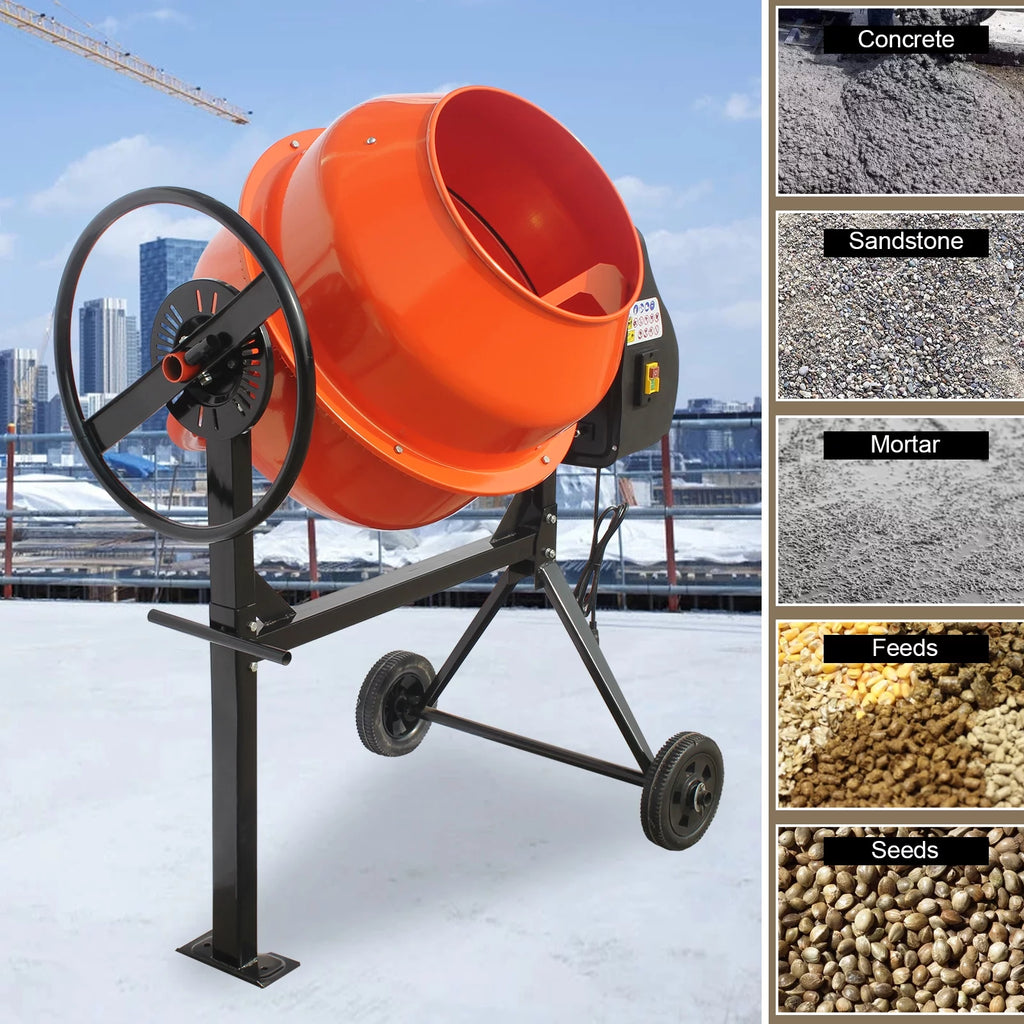 4/5HP Electric Concrete Cement Mixer 5 Cu Ft C84653