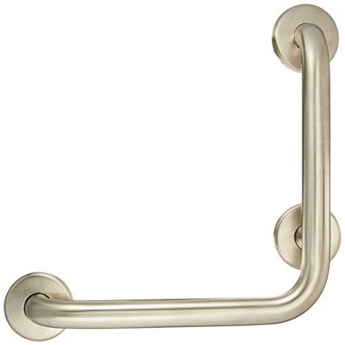 Silver L-Shaped Bathroom Safety Bar O842