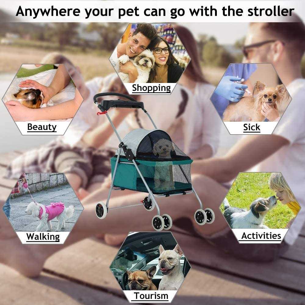 Folding Pet Stroller with Cup Holder Y9116