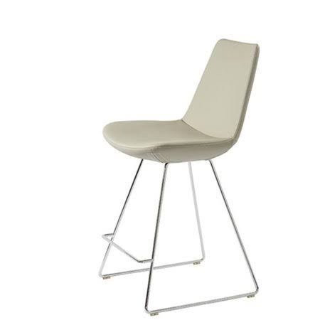 Bone Leatherette Bar Stool D5171