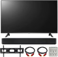 55 Inch 4K TV Bundle with Sound Bar, TV Wall Mount Bracket and Surge Adapter J164106
