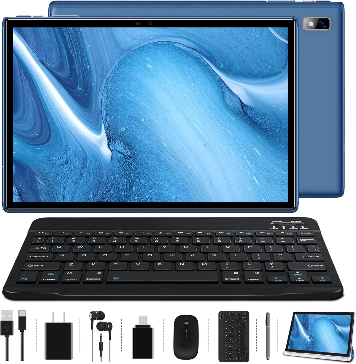 Tablet 10 inch Android 10.0, 4GB RAM 64GB Storage, with Keyboard & Mouse J838