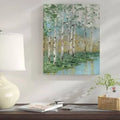 Green Watercolor Painting Print on Wrapped Canvas H9277