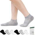 6 Pairs Bamboo Viscose Non Binding Diabetic Ankle Low Cut Socks O190