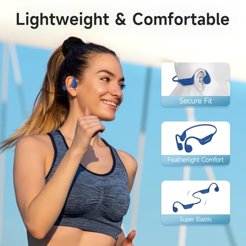 Bone Conduction Headphones Bluetooth 5.4 Open Ear Wireless with Mic IPX5 Waterproof V58094