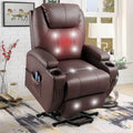 Black Faux Leather Power Lift Recliner S6538