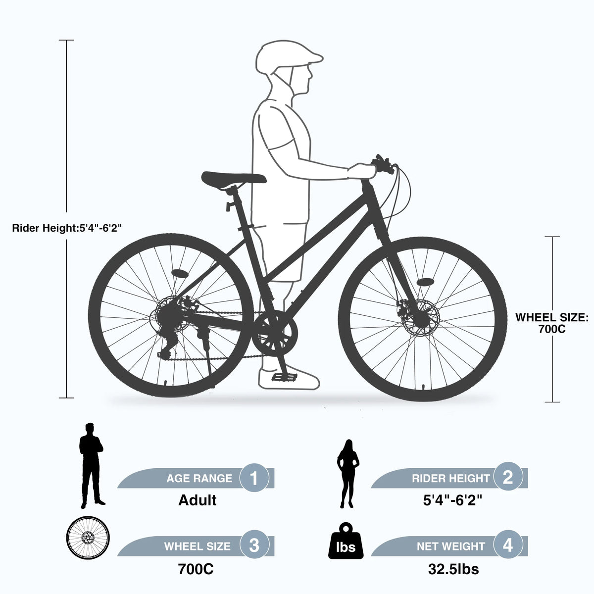 Aluminum Alloy 700C 7 Speed Light Blue City Bike L7133