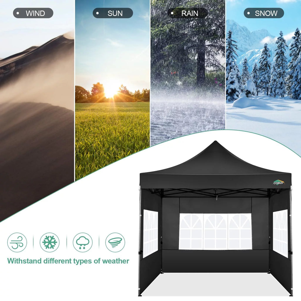 10'x20' Blue Pop Up Canopy Tent with 6 Removable Sidewalls D27686
