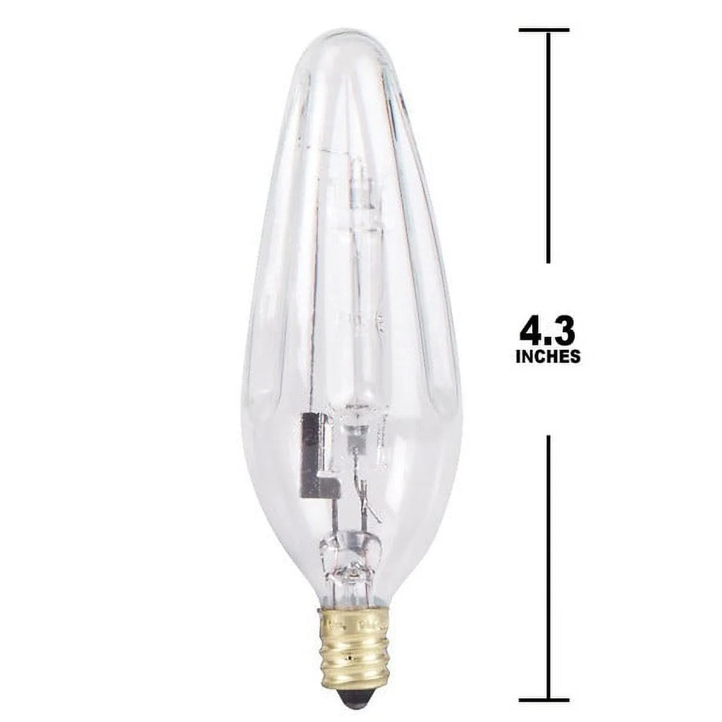 25w 120v Flame Candelabra Clear Halogen Light Bulb D38135