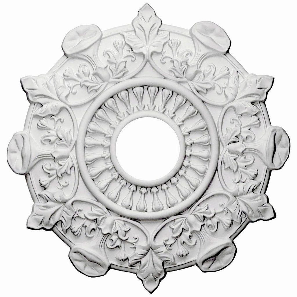 17 1/2x22OD x 4x22ID x 1x22P Ceiling Medallion Hand-Painted Spartan Stone W642456