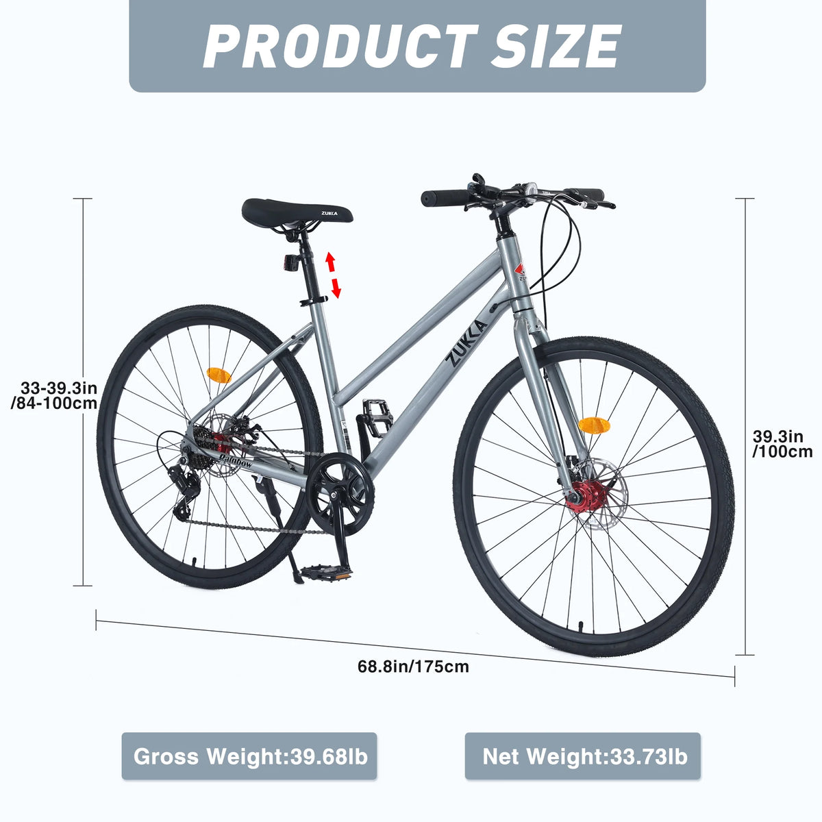 Aluminum Alloy 700C 7 Speed Light Blue City Bike L7133