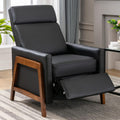 Black PU Leather Recliner Chair with Thick Cushion G9344