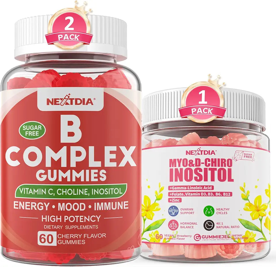 Vitamin B Complex Gummies + Myo-Inositol & D-Chiro Inositol Gummies T11020