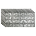 Crosshatch Silver 5 Pack Vinyl Glue Up Ceiling Tile R4660