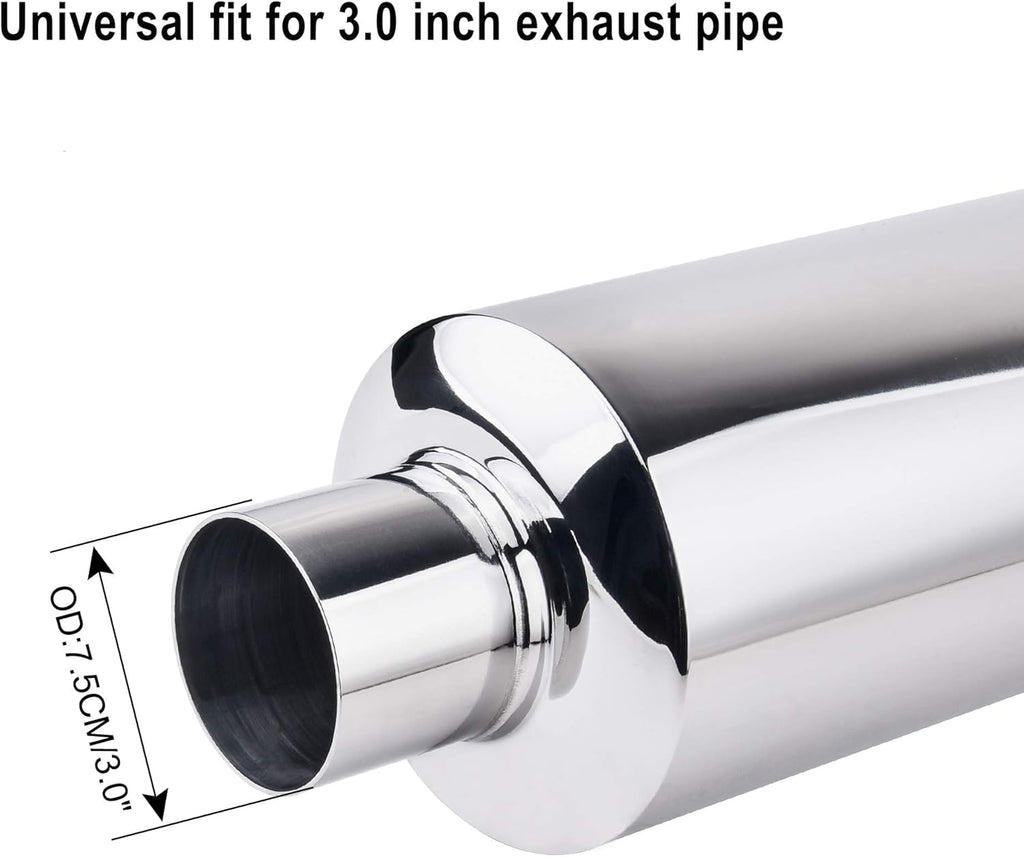 Stainless Steel Exhaust Tip, 18.5" Length, 3'' Inlet 4'' Outlet, Pack of 2 W19388