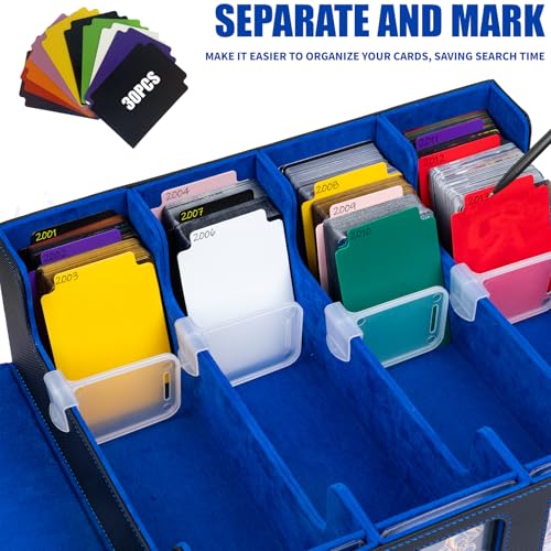 Trading Card Storage Box with Window Dice Tray, Black Grey R861345