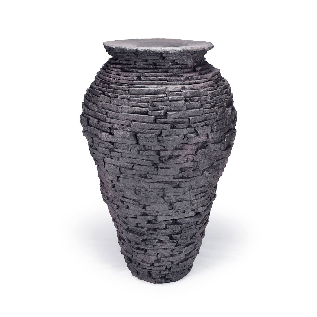 Large Stacked Slate Urn W731