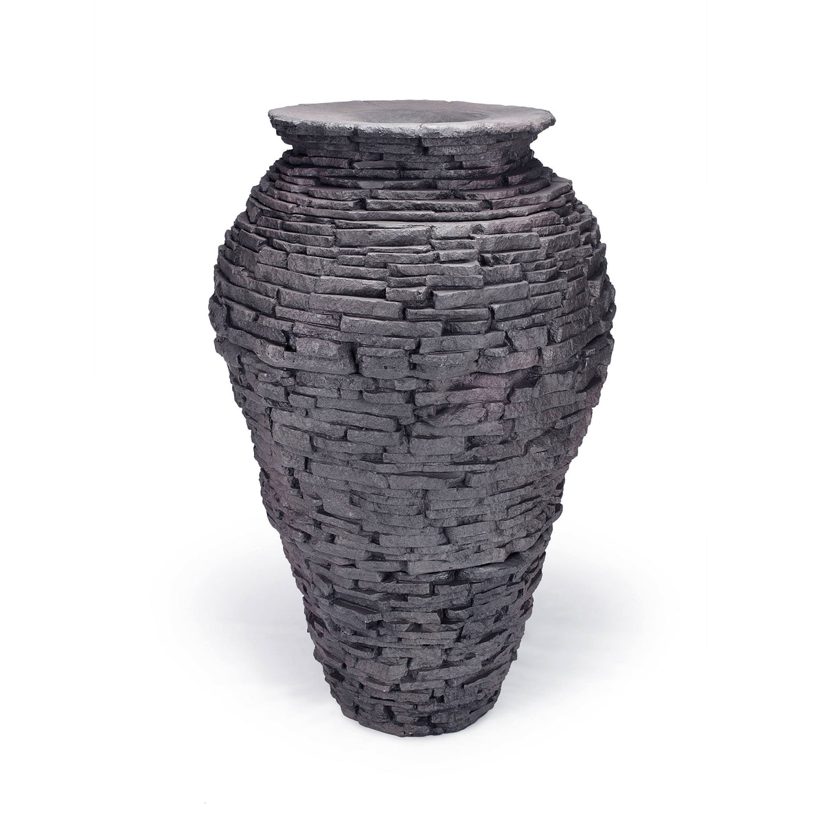 Large Stacked Slate Urn W731