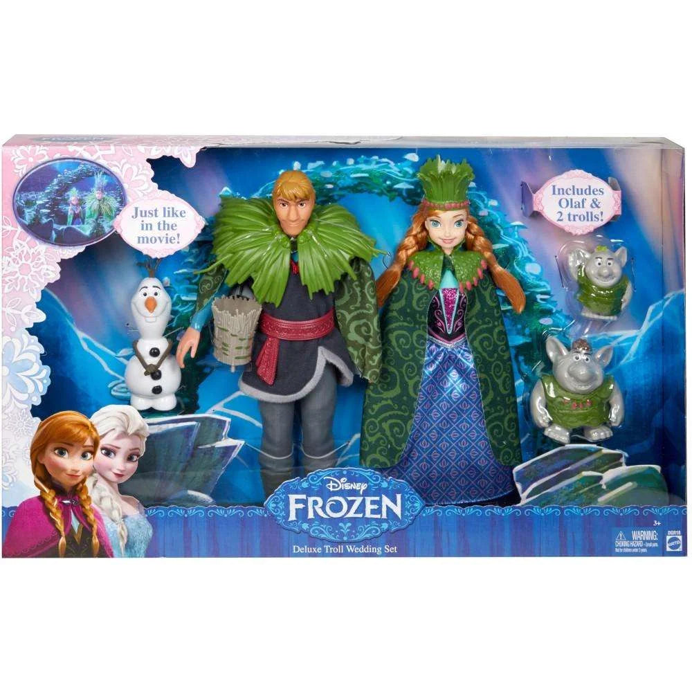 Frozen Troll Wedding Set with Anna, Kristoff, Olaf & 2 Trolls S780014