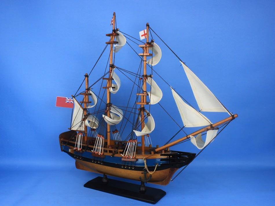 Wooden HMS Bounty Tall Model Ship I203
