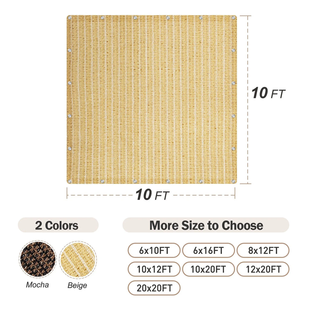 10 x 10 FT Beige Shade Cloth H3909