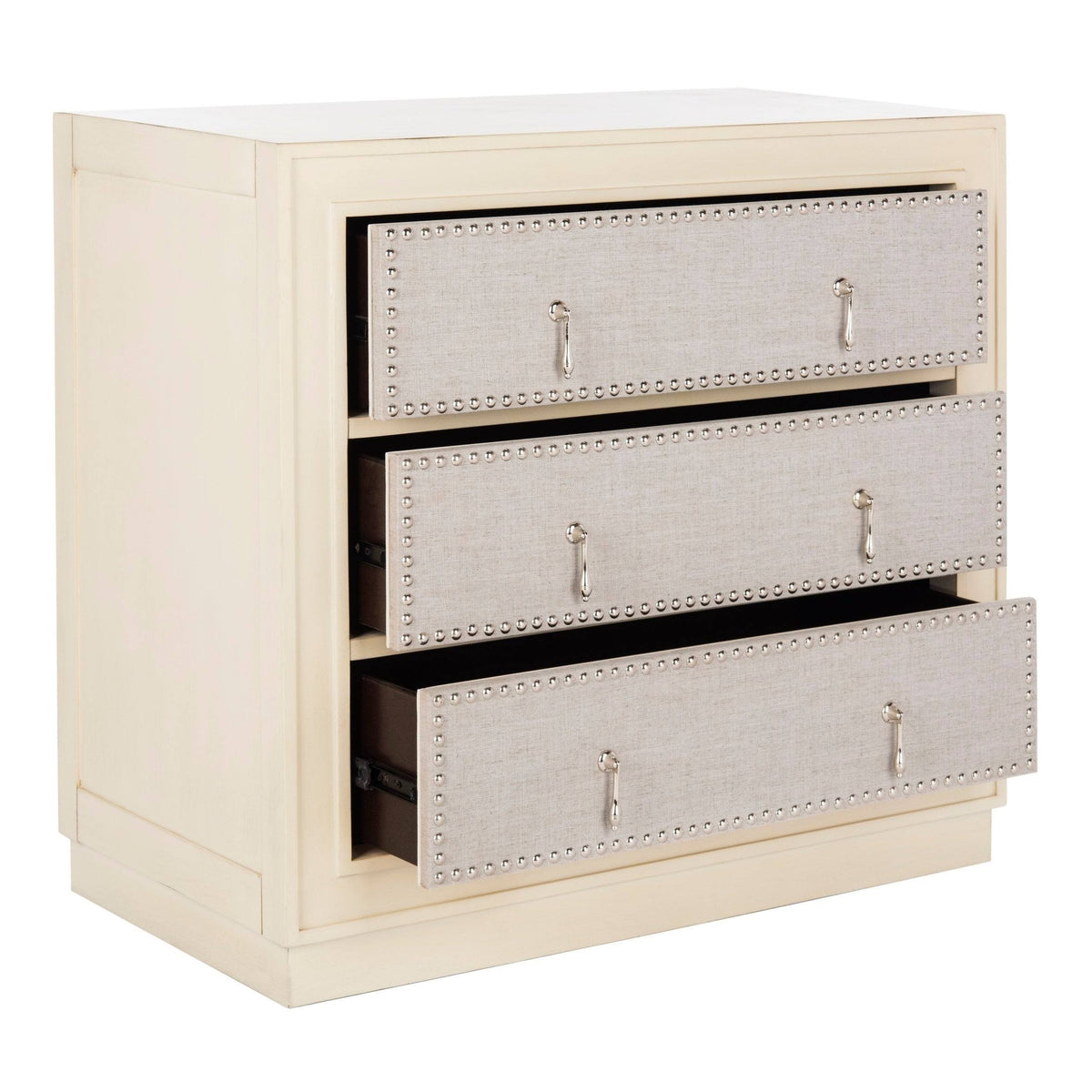 Beige Light Grey 3-Drawer Chest Z219276