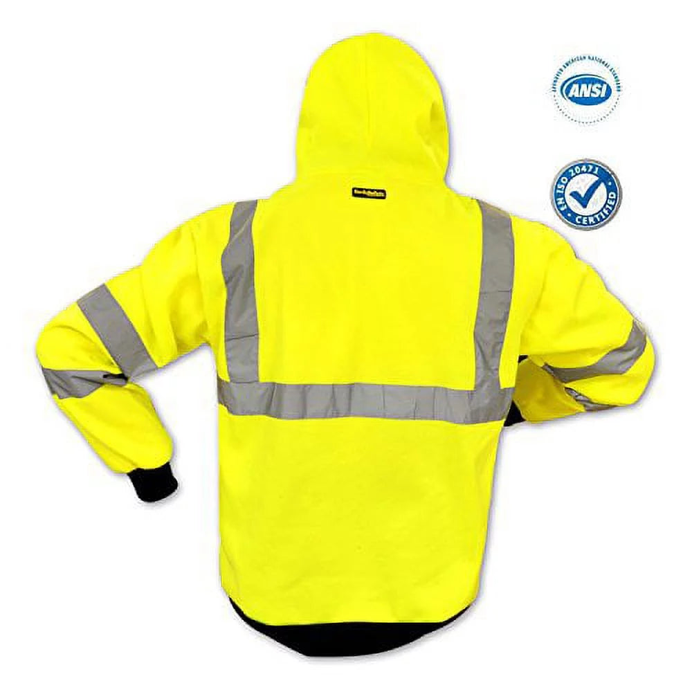 Class 3 Hi Visibility Water Resistant Reflective Hoodie C55039