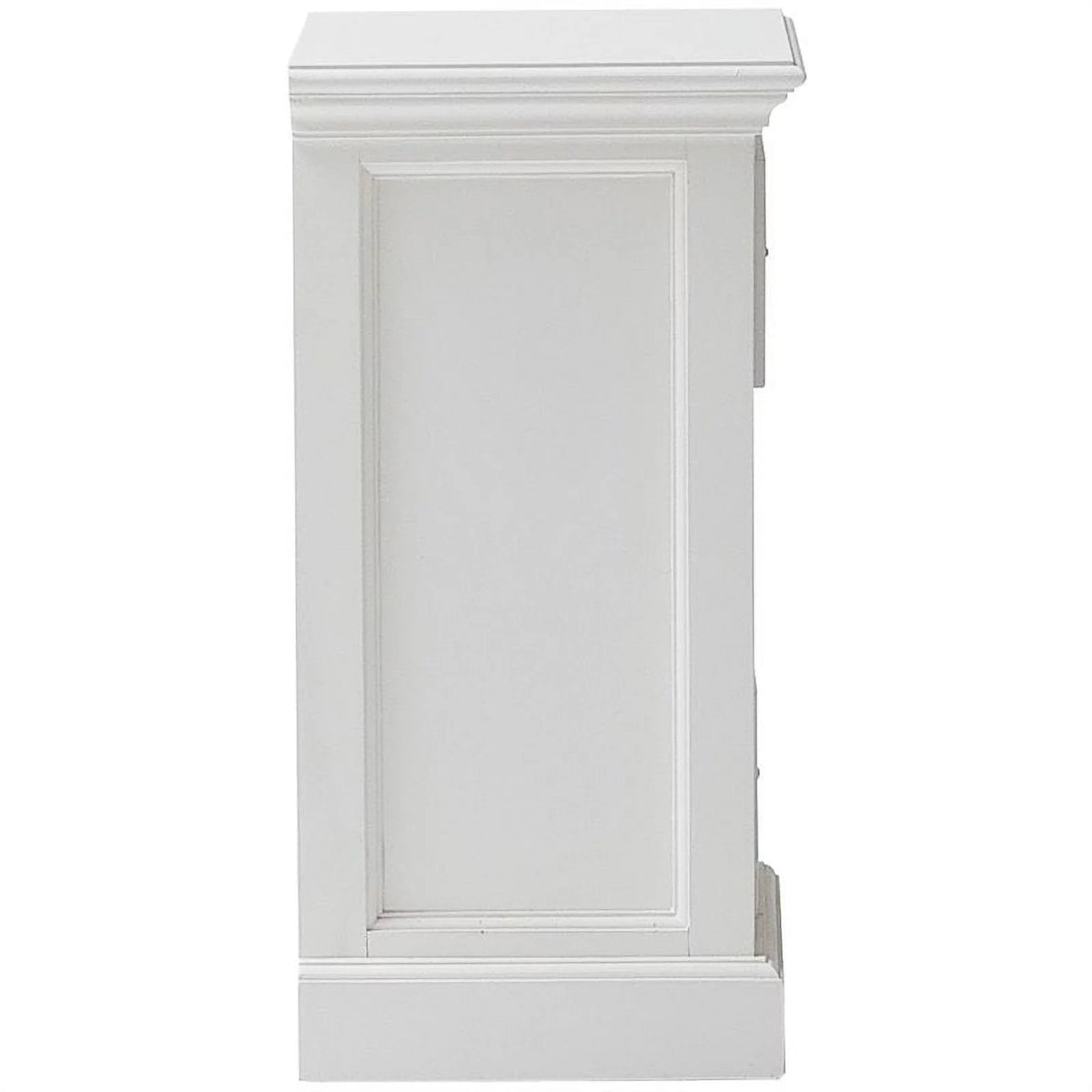 Modern Solid Mahogany Wood 3 Drawer Nightstand in Pure White W659