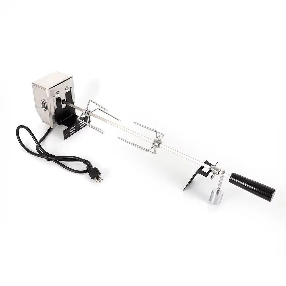 110V Stainless Steel Universal Complete Grill Rotisserie Kit F70870