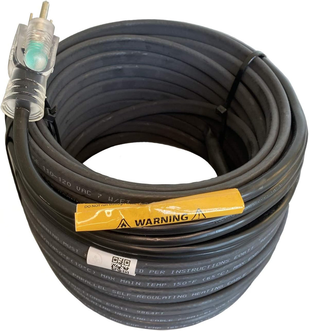 Self-Regulating Heating Cable for Roof & Gutter, 120V, 7Watts/Ft. (12-Feet) Pack of 2 R965