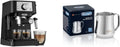 Manual Espresso Machine 15 Bar Milk Frother Black Stainless R894