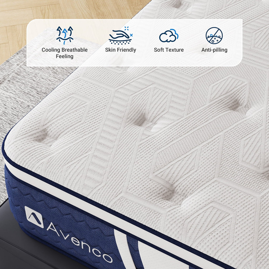 Queen Gel Memory Foam Pocket Spring Hybrid Mattress H396