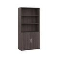 Tall 5 Shelf Bookcase with Doors Engineered Wood L29184