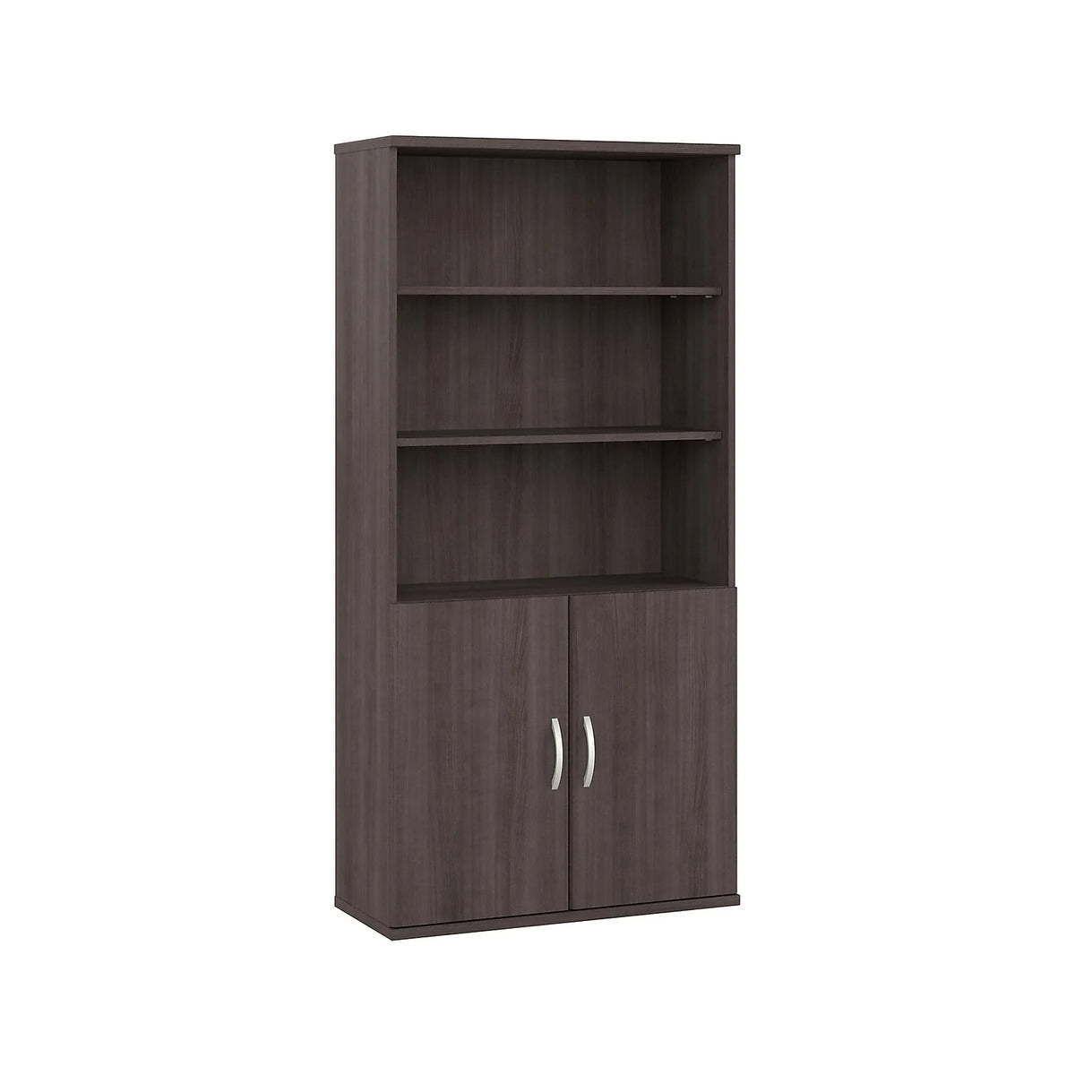 Tall 5 Shelf Bookcase with Doors Engineered Wood L29184
