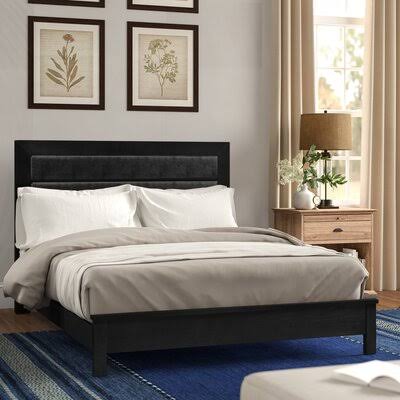 Black King Panel Bed R9388