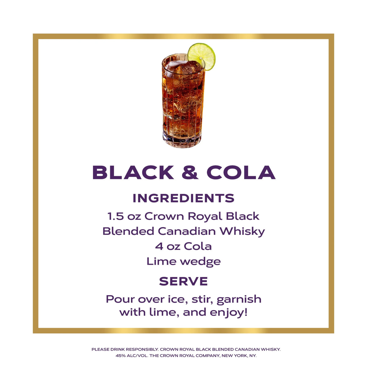 Black Blended Canadian Whisky 750 mL 45% ABV C1853
