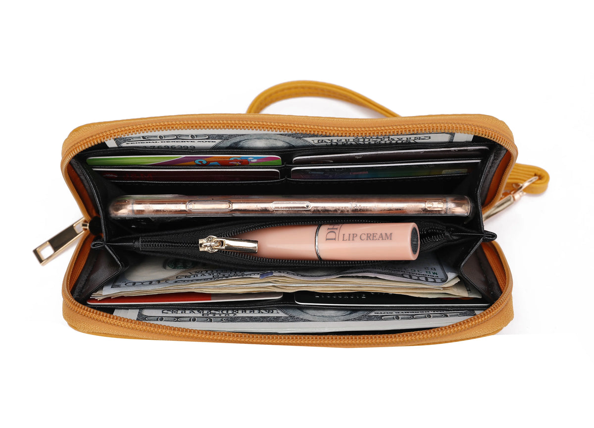 Vegan Leather Womens Shoulder Bag with Wallet 2 Pieces G44496