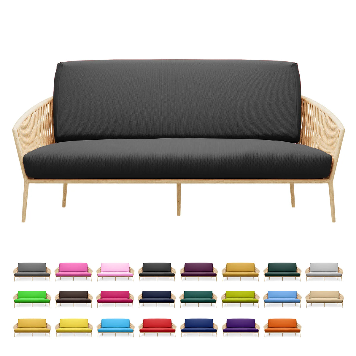 Twin Size Black Futon Cover V174041
