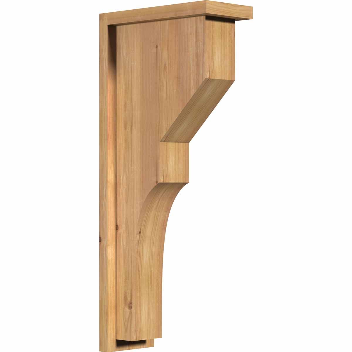 5 1/2x22W x 12x22D x 28x22H Western Red Cedar Corbel with Backplate H451