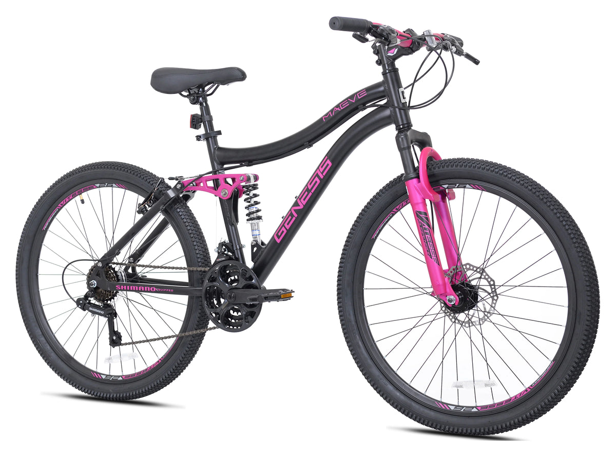26 in. Black and Pink Mountain Bike S112