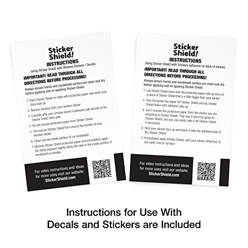 Windshield Sticker Applicator 4 inch x 6 inch Sheets Pack of 2 X5629