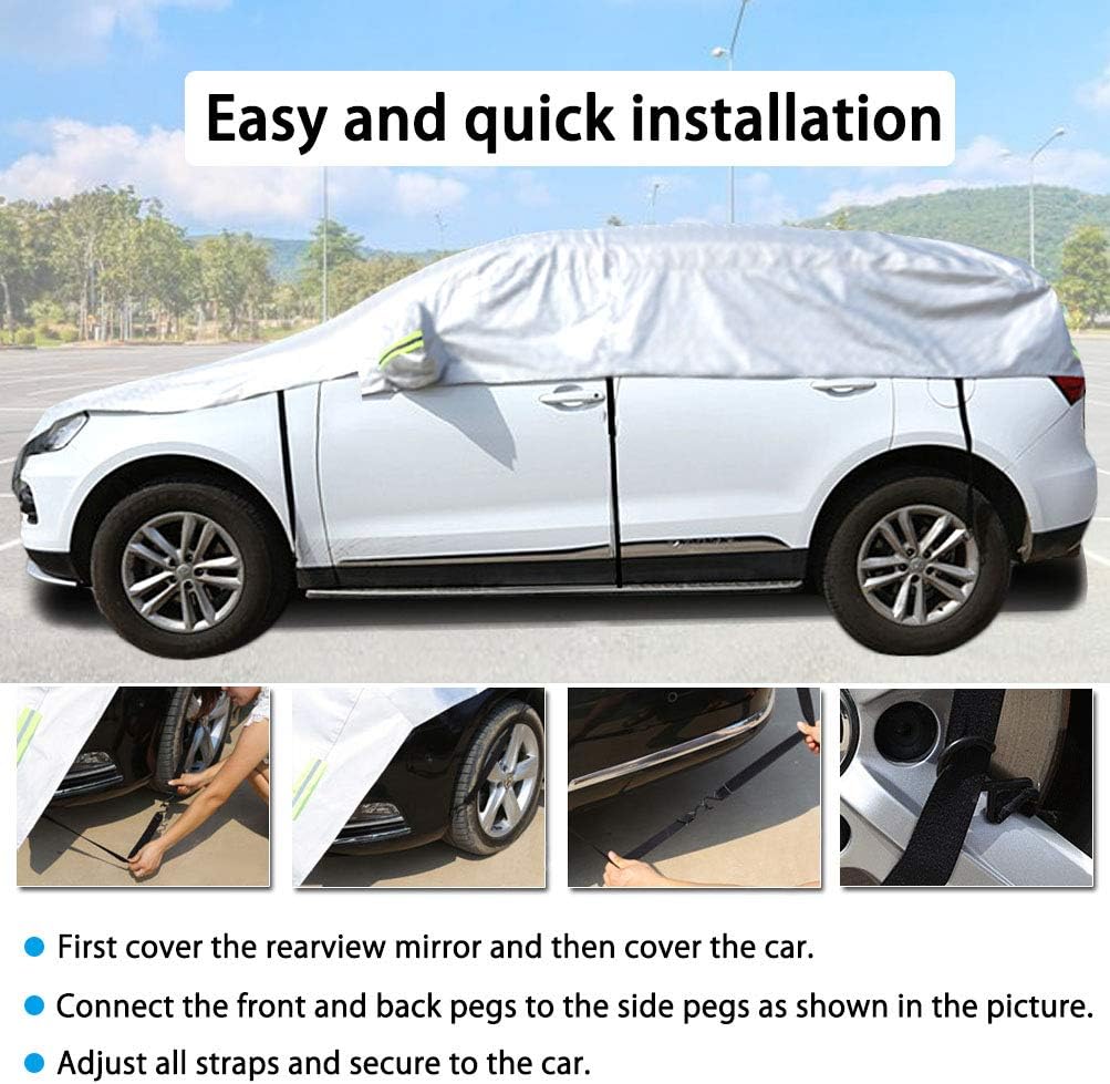 Half Car Cover with Cotton All Weather Waterproof Universal Car Half Cover K32947