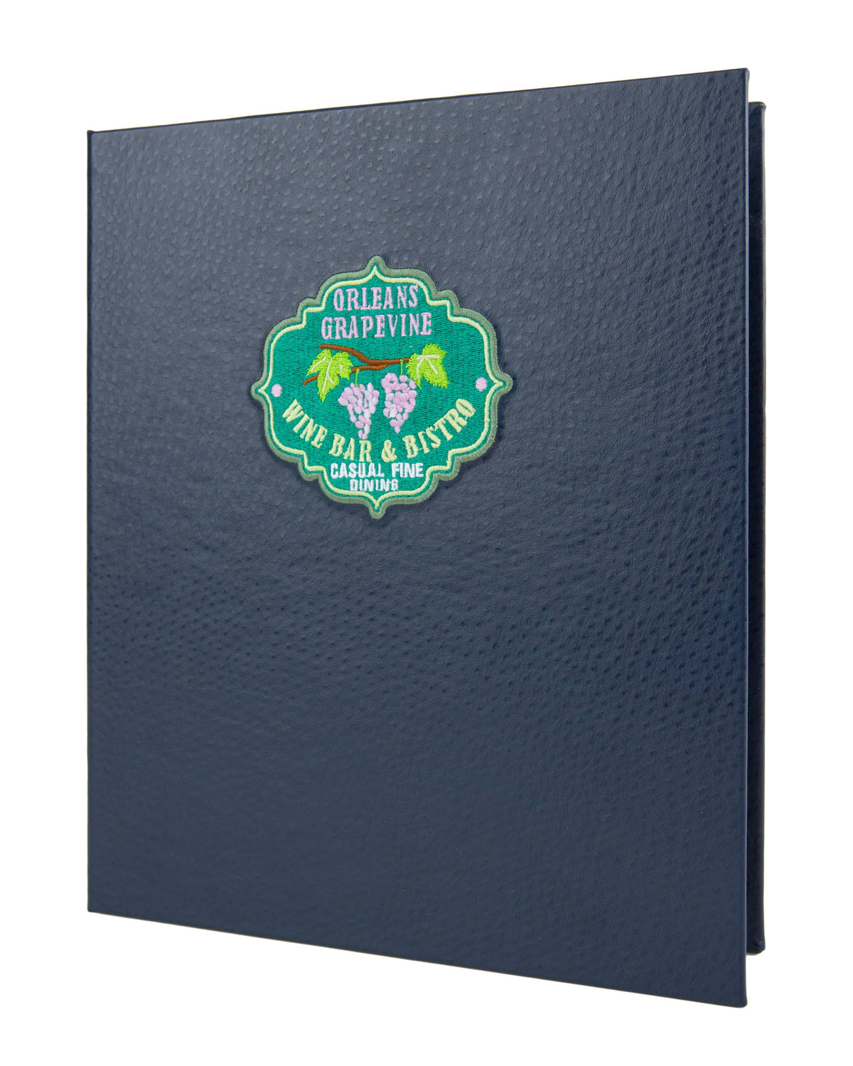 Cobalt Blue Ostrich Casebound Menu Y97960