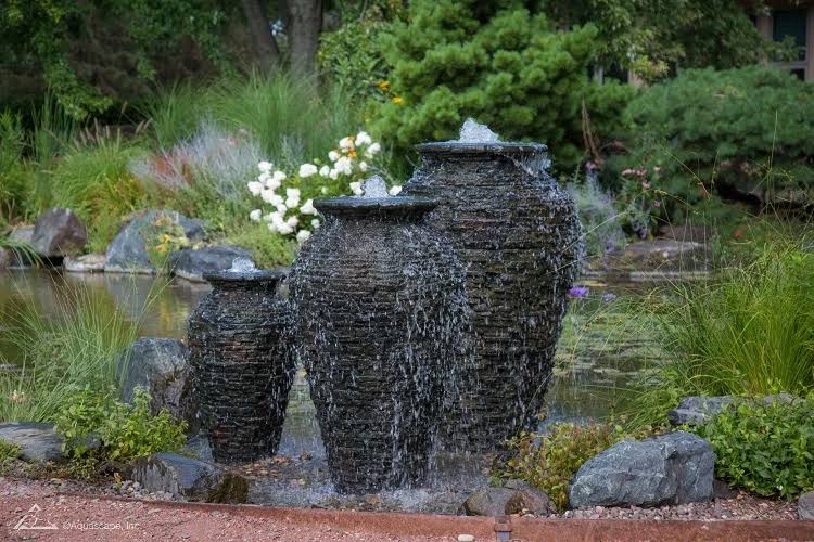 Large Stacked Slate Urn W731